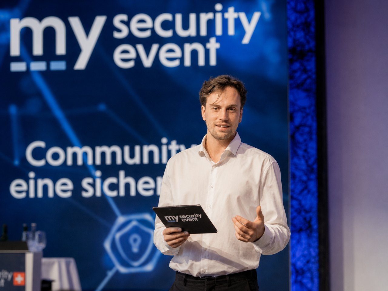 Bühne eines mysecurityevent B2B-Wirtschaftsgipfels